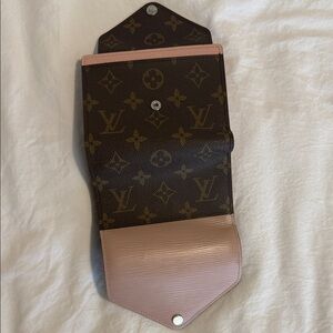 Louis Vuitton Brown and Pink Monogram Wallet